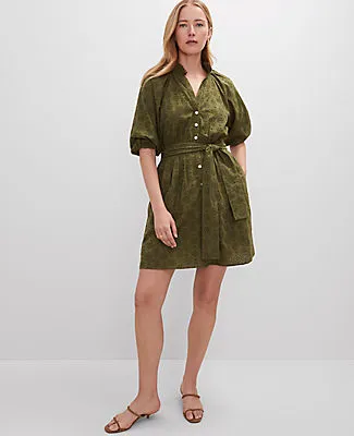 Ann Taylor Eyelet Ruffle Neck Flare Dress sold by Ann Taylor product image thumbnail 3