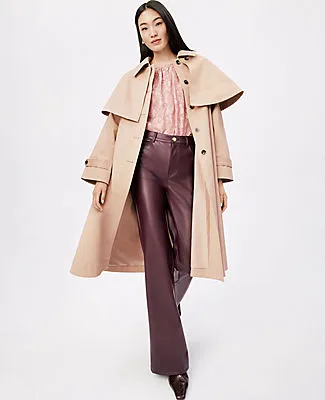 Ann Taylor The Petite Faux Leather Flare Pant sold by Ann Taylor