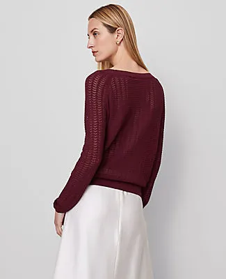 Ann Taylor Petite Pointelle Boatneck Sweater sold by Ann Taylor product image thumbnail 2