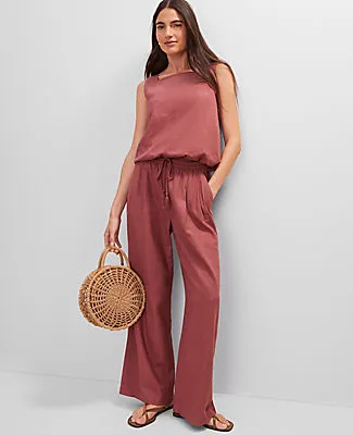 Ann Taylor Weekend Collection Linen Blend Bubble Hem Top sold by Ann Taylor product image thumbnail 4