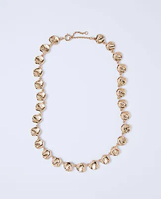 Ann Taylor Hammered Metal Disc Necklace sold by Ann Taylor