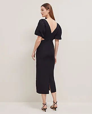 Ann Taylor Petite Linen Blend Cutout Dress sold by Ann Taylor product image thumbnail 3