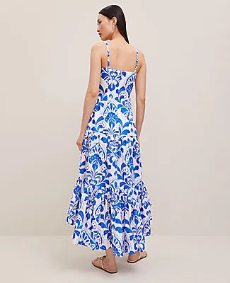 Ann Taylor Tiled Tiered Strappy Maxi Dress sold by Ann Taylor product image thumbnail 2