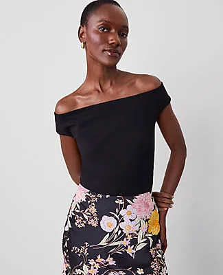Ann Taylor Petite Off-The-Shoulder Top sold by Ann Taylor product image thumbnail 2