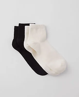 Ann Taylor Ribbed Ankle Sock Set sold by Ann Taylor