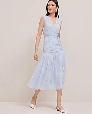 Ann Taylor Floral Ruched Tie Dress sold by Ann Taylor product image thumbnail 3