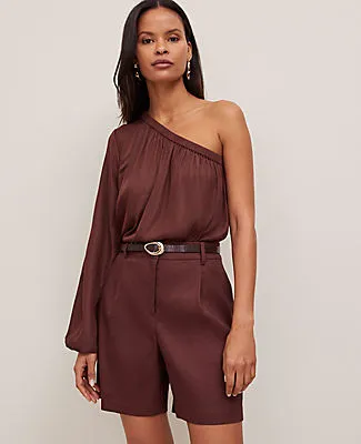 Ann Taylor Petite One-Shoulder Blouse sold by Ann Taylor