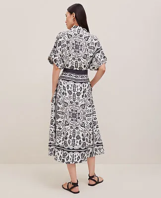 Ann Taylor Tiled Satin Button Dress sold by Ann Taylor product image thumbnail 2