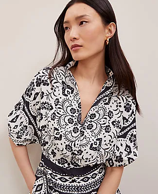 Ann Taylor Tiled Satin Button Dress sold by Ann Taylor product image thumbnail 3