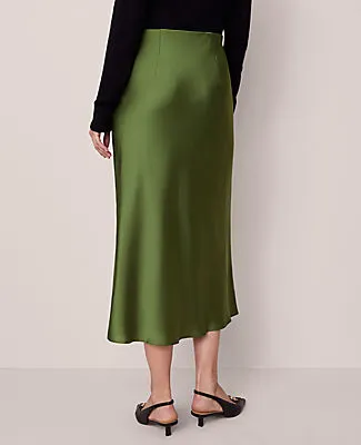 Ann Taylor Petite Satin Bias Midi Slip Skirt sold by Ann Taylor product image thumbnail 4