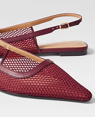 Ann Taylor Mesh Nip Toe Slingback Flat sold by Ann Taylor product image thumbnail 2