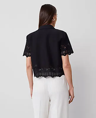 Ann Taylor Eyelet Modern Blouse sold by Ann Taylor product image thumbnail 3