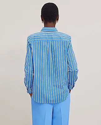 Ann Taylor Striped Relaxed Perfect Shirt sold by Ann Taylor product image thumbnail 2