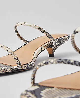 Ann Taylor Snake Print Double Strap Block Heel Sandals sold by Ann Taylor product image thumbnail 2