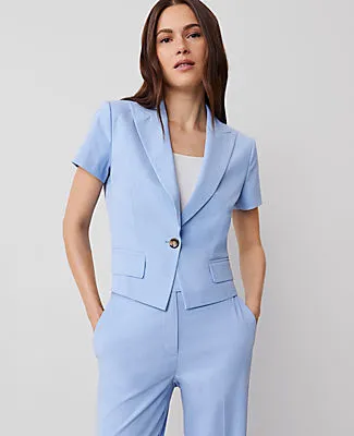 Ann Taylor The Petite Short-Sleeve Blazer sold by Ann Taylor