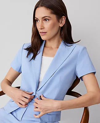 Ann Taylor The Petite Short-Sleeve Blazer sold by Ann Taylor product image thumbnail 3