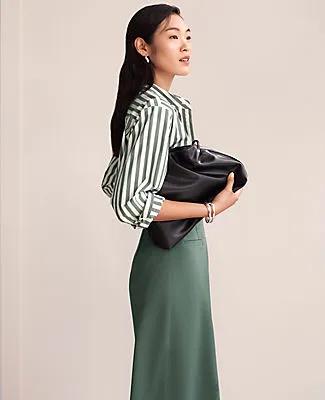 Ann Taylor Drawstring Faux Leather Clutch sold by Ann Taylor product image thumbnail 4