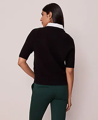 Ann Taylor Mix Media Sweater Tee sold by Ann Taylor product image thumbnail 2