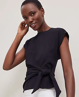 Ann Taylor Tie Waist Tee sold by Ann Taylor
