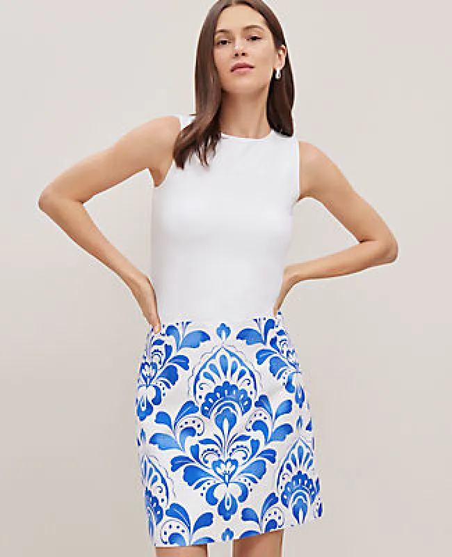 Ann Taylor Tiled A-Line Skirt sold by Ann Taylor