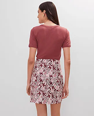 Ann Taylor Weekend Collection Floral Linen Blend Wrap Skirt sold by Ann Taylor product image thumbnail 2