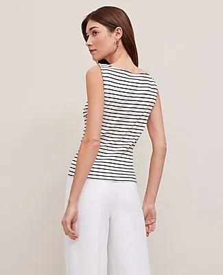 Ann Taylor Petite Ribbed Sleeveless Button Top sold by Ann Taylor product image thumbnail 2
