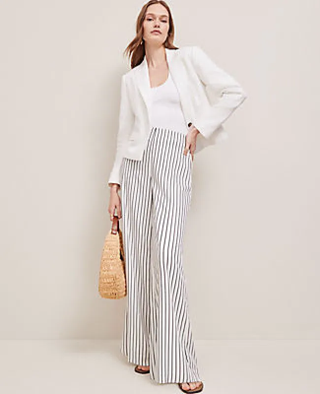 Ann Taylor The Side-Zip Wide-Leg Pant in Twill sold by Ann Taylor