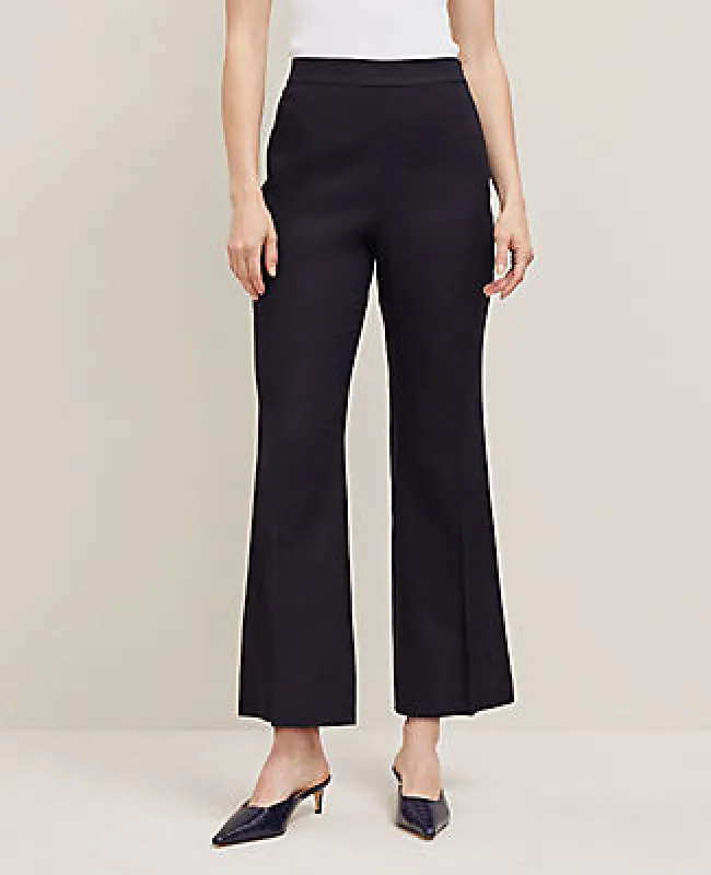 Ann Taylor The Petite Flare Ankle Pant in Linen Blend — Curvy Fit sold by Ann Taylor