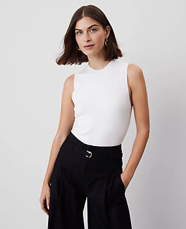 Ann Taylor Crew Neck Sweater Shell Top sold by Ann Taylor