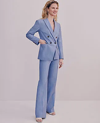 Ann Taylor The Petite Flare Trouser in Pinstripe sold by Ann Taylor