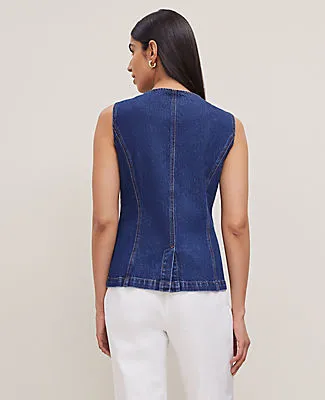 Ann Taylor Petite Refined Denim Vest sold by Ann Taylor product image thumbnail 2