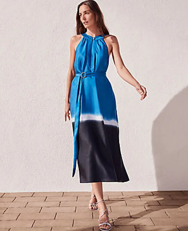 Ann Taylor Petite Striped Midi Halter Pocket Dress sold by Ann Taylor