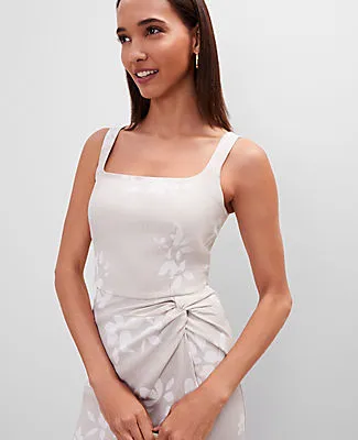 Ann Taylor Floral Linen Blend Tank Top sold by Ann Taylor product image thumbnail 3