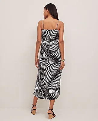 Ann Taylor Satin Strappy Sheath Dress in Palm Print sold by Ann Taylor product image thumbnail 2