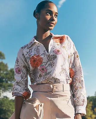 Ann Taylor Linen Floral Top sold by Ann Taylor product image thumbnail 5