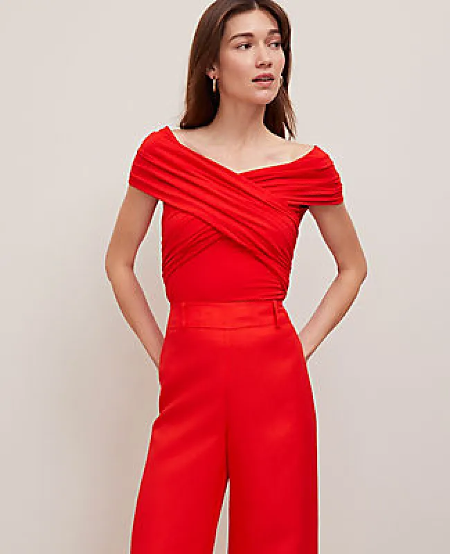 Ann Taylor Crisscross Off-The-Shoulder Top sold by Ann Taylor