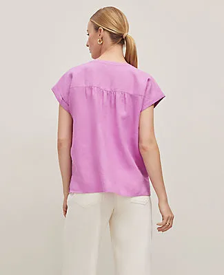 Ann Taylor Linen Cutout Framed Popover Top sold by Ann Taylor product image thumbnail 2