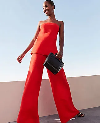 Ann Taylor The Statement Palazzo Pant in Linen Blend sold by Ann Taylor