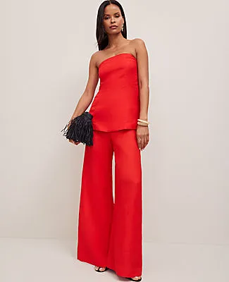 Ann Taylor The Statement Palazzo Pant in Linen Blend sold by Ann Taylor product image thumbnail 2