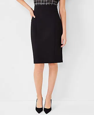 Ann Taylor The High Waist Seamed Pencil Skirt in Double Knit sold by Ann Taylor product image thumbnail 3