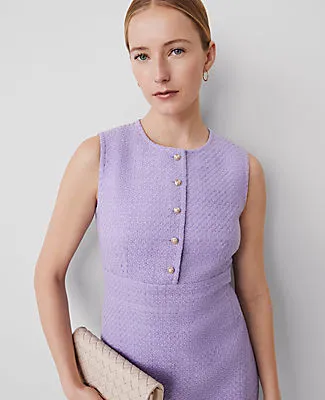 Ann Taylor Tweed Button Shift Dress sold by Ann Taylor product image thumbnail 3
