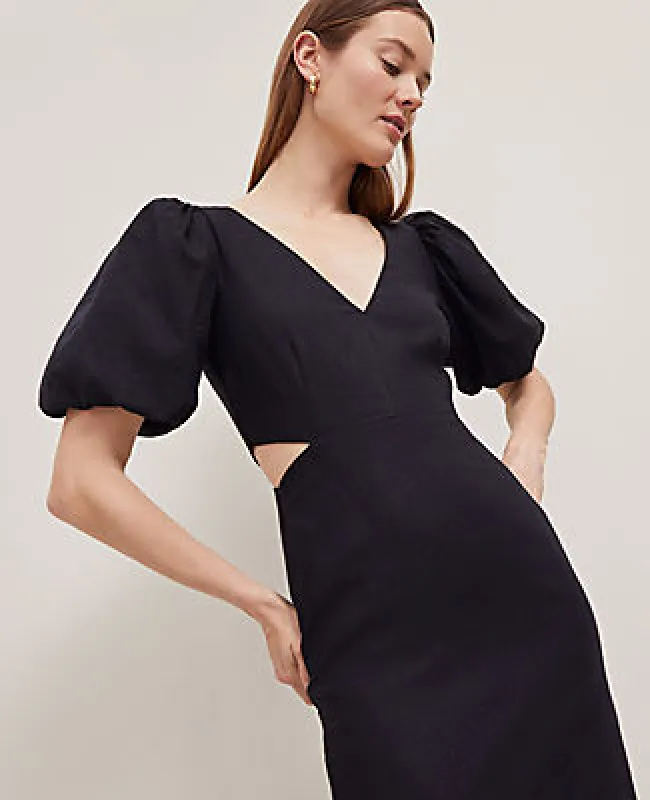 Ann Taylor Linen Blend Cutout Dress sold by Ann Taylor