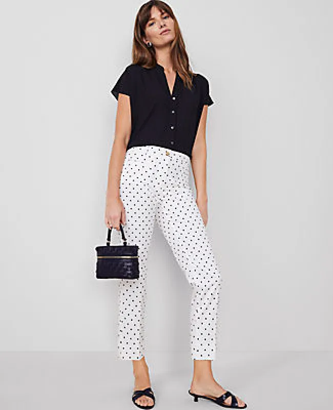 Ann Taylor The Cotton Crop Pant in Dot sold by Ann Taylor