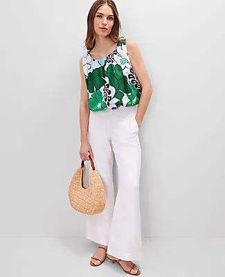 Ann Taylor Floral Gathered Bubble Hem Top sold by Ann Taylor product image thumbnail 4