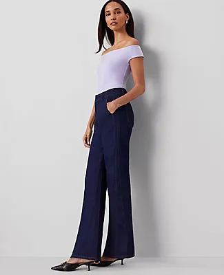 Ann Taylor The Seamed Wide-Leg Jean sold by Ann Taylor