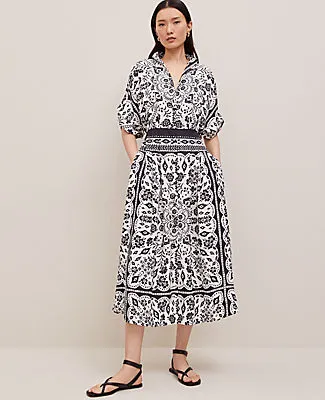 Ann Taylor Tiled Satin Button Dress sold by Ann Taylor