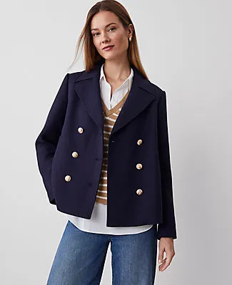 Ann Taylor Twill Double Breasted Peacoat sold by Ann Taylor product image thumbnail 2