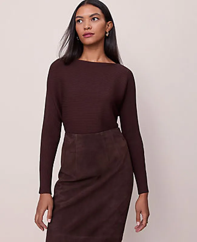 Ann Taylor Ribbed Boatneck Sweater sold by Ann Taylor