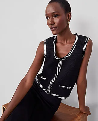 Ann Taylor Geo Stitch Sweater Vest sold by Ann Taylor product image thumbnail 3