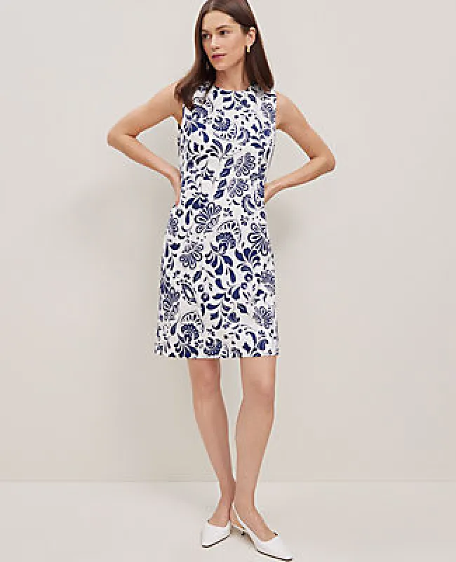 Ann Taylor Floral Linen Blend Shift Dress sold by Ann Taylor